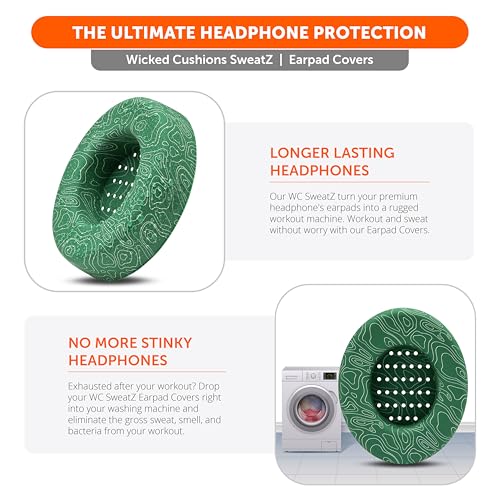 WC SweatZ Studio - Patented Covers for Beats Studio 3 (A1914) & 2 (B0500) | Made by Wicked Cushions | Made with Premium Silicone | Also fits B0501 | Emerald Tide - color: Emerald Tide