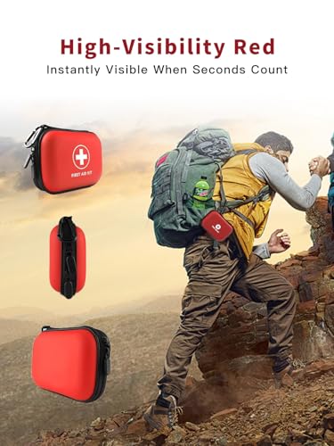 Red Hard Shell Storage Case for 2 Neffy Epinephrine Nasal Sprays or auvi q auto-Injectors