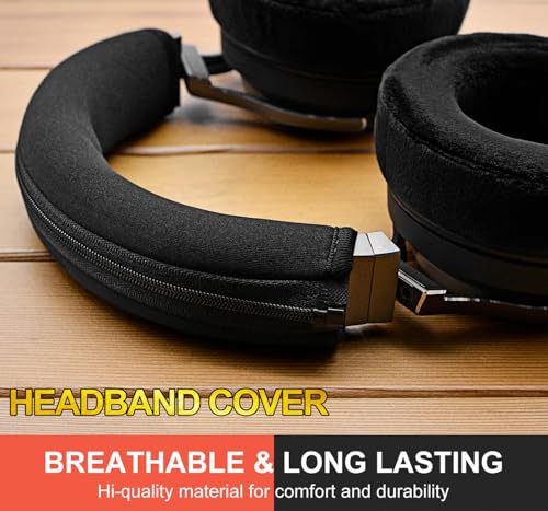 Protective Headband Cover for Corsair Virtuoso Wireless, XT, and SE Gaming Headsets - Machine Washable, No More Flaking Leather (Black)