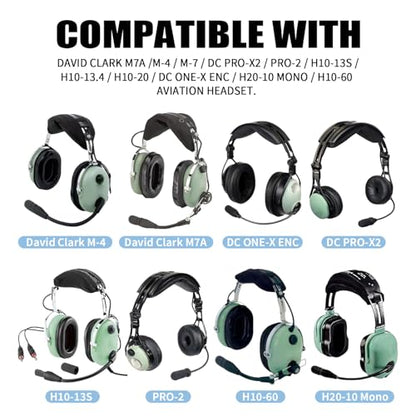 10Pack Aviation Muff Headphone Microphone Body Covers Wind Shields Boom Mic Windscreen Large Black Windshield Noise Sound Reduction High Density Foam for Peltor David Clark Tactical Headset h10-13.4