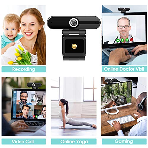 ToLuLu UHD 4K Webcam with Microphone, 8MP USB Computer Web Camera w/Tripod | and Privacy Shutter, External Webcam Pro Streaming Webcams PC Cam w/Mic Noise Reduction for Winsdows Mac OS Desktop Laptop - style: 4K Webcam with Cover & Tripod