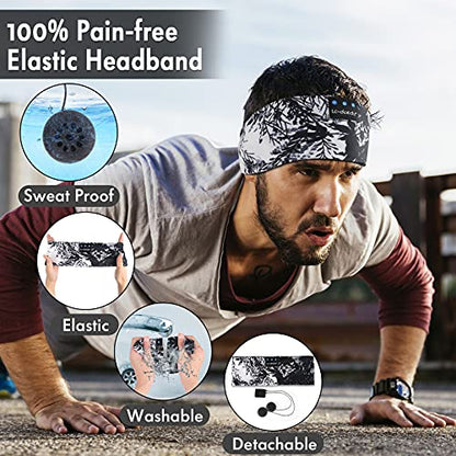 LC-dolida Sleep Headphones Bluetooth 5.4, Headband Earphones Wireless, Sleep Mask for Sleeping, Sports, Gifts, Workout, Jogging, Yoga,Insomnia, Air Travel, Meditation - color: Ink Painting