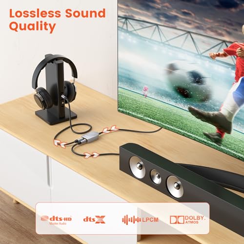 Optical Splitter 1 in 2 Out Fiber Optic Digital Audio Cable Toslink S/PDIF 1 Male Input 2 Female Output Support LPCM2.0, Dolby Digital, DTS 5.1 for TV,Home Theater,Sound Bar,Game Console(1.6ft/0.5m) - size: 1.6 ft