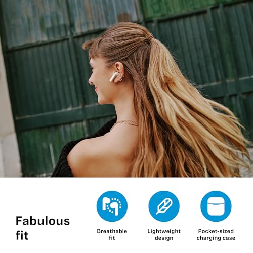 Sennheiser ACCENTUM Open Wireless Earbuds, Open Ear Buds Design, Dynamic Sound & Bluetooth 5.3, IPX4 Splash Protection, 28 Hours Battery Life, USB-C Charging Case, Music, Phone Calls, Travel, Cream - color: Cream, size: Small