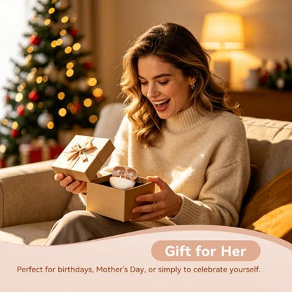 2026 Open Ear Clip On Earbuds with Detachable Butterfly Earrings, Bluetooth 6.0 Wireless Headphones for Women, 50H Playtime, Lightweight & Pain-Free Fit for Small Ears, IPX6，Great Gift (Gold) - color: Gold