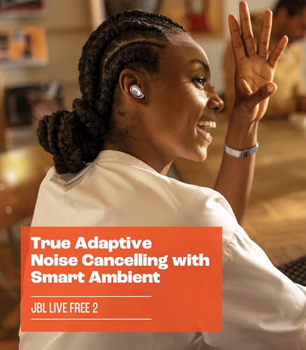 JBL Live Free 2 TWS - Noise Cancelling Earbuds - Blue | JBL Signature Sound, True Adaptive Noise Cancelling with Smart Ambient, 35 728 hours of playback with wireless charging - color: Blue