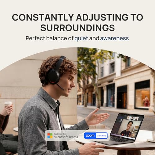 Yealink BH78 Bluetooth Headset Noise Cancelling with Mic Over Ear Headphone