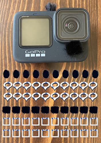 Camera Mic Wind Muff For Go Pro Hero 9 10 Dead Cat Windscreen Microphone Cover For Series Of Go Pro Hero (Black) - color: Black