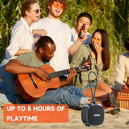 PEICHENG Speaker, Small Portable Bluetooth Wireless IPX5 Waterproof Shower Speaker,Loud Stereo Sound Deep Bass,TWS Paire, RGB Lights,Long Playtime for Outdoor Party, Great Gift,1PC(Black) - color: Black