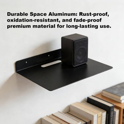 Floating AV Shelf, Space Aluminum Wall Mounted Rack, Projector Small Rack with Expansion Tube