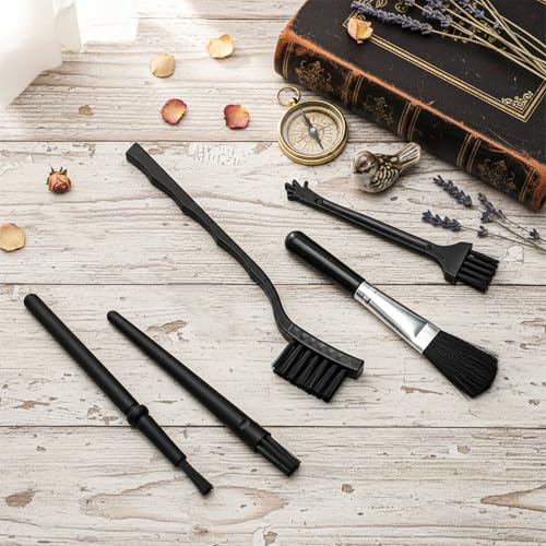 Qianyu 8 Pcs Anti Static Electronic Dust Cleaning Brush Mini Keyboard Cleaning Brushes Kit with PP Handle and Nylon Bristles for Cleaning Computer Laptop Motherboard Camera Sewing Machine Small Space