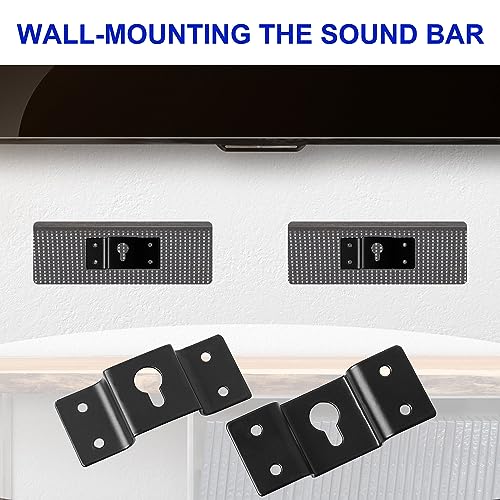 uxcell 5 Pcs Wall-Mounted Speaker Hanging Brackets, 7cm Long Speaker Mounting Clothing Rack Iron Hanger Plate Accessories for Surround Sound Box Audio Speaker, Black