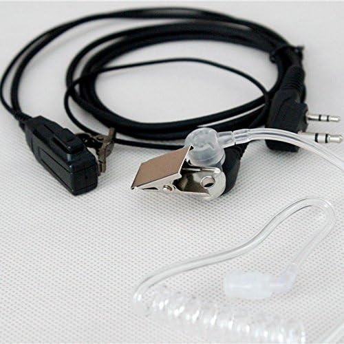NSKI 2Pcs Air Acoustic Earpiece Headset for Two Way Radios UV-5R UV-B6 BF-888S UV-B6 UV-B5 Walkie Talkies 2-Pin Jack