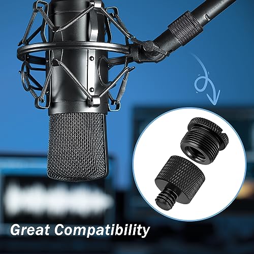 Fansjoy 8 Pack Mic Stand Adapter, Microphone Stand Thread Adapter, 5/8 Female to 3/8 Male, 3/8 Female to 5/8 Male, 5/8 Female to 1/4 Male, 1/4 Female to 5/8 Male for Microphone Boom Arm Camera Tripod