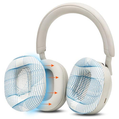 WC SweatZ XM5 - Patented Earpad Sweat Covers for Sony WH1000XM5 by Wicked Cushions | Full 360 Earpad Protection | Sweatproof & Easily Washable | Ivory Tide - color: Ivory Tide