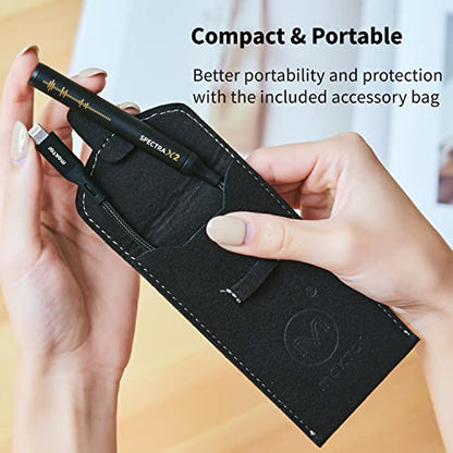 Maktar Spectra X2 Portable DAC Headphone Amplifier | Lightning to 3.5mm Adapter | Hi-Res 32bit/384kHz ESS Sabre | MFi Certified | Lossless Audio for iPhone iPad - color: Black, style: Lightning