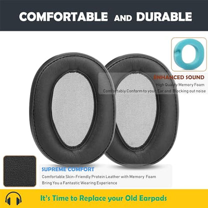 WH-H900N Earpads and Headband Cushion for Sony MDR-100ABN WH-H900N Headphones Ear Cushions with Protein Leather and Memory Foam