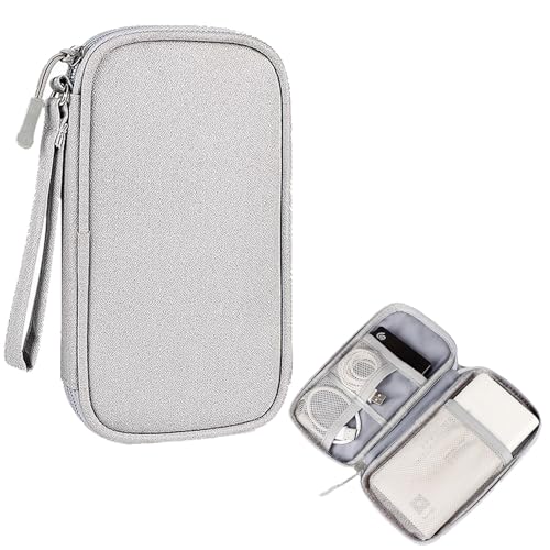 Organizer Bag Case Electronic Devices Travel Pouch Cable USB Charger Accessories Cellphone SD Power Bank Earphone - color: Signle Layer-Grey