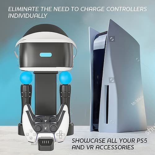 Skywin VR Charging Stand for Gamers, PSVR Charging Station to Showcase, Display, and Charge Your PS5 & Controller – Ideal Holiday Present & Birthday Gift (PlayStation 5) - color: PlayStation 5