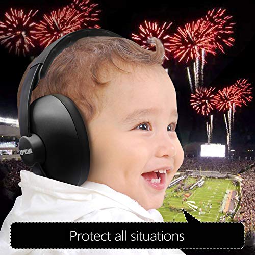 BBTKCARE Baby Headphones Noise Cancelling Headphones for Babies for 3 Months to 3 Years (Black) - color: Black
