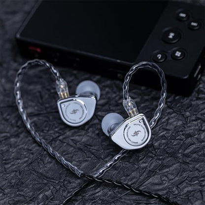 Linsoul SIMGOT EW200 10mm SCP Diaphragm Dynamic Driver IEM in-Ear Earphones | with All Metal Body, Detachable 0.78mm 2pin Silver-Plated OFC Cable for Audiophiles Musicians, 3.5mm with Mic - style: EW200 With Mic