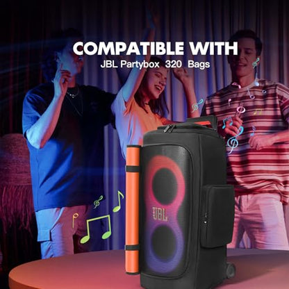 Speaker Cover Compatible with JBL PartyBox 320/PartyBox 310 | Scratch-Resistant, Dustproof, Portable Case with Storage Bag for Outdoor Party Speaker - size: For JBL partybox 320