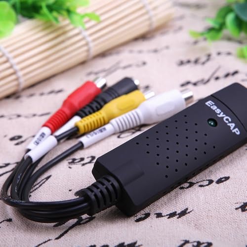 USB 2.0 Audio/Video Converter Adapter, RCA + S-Video to USB 2.0 Video Capture Card for Set-Top Box/Surveillance