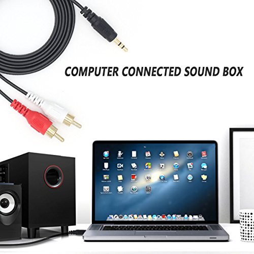 3.5mm to RCA Audio Stereo Y Splitter Cable,Gold Plated 3.5mm Male to 2RCA Male Stereo Audio Cable for Smartphones,MP3, Tablets,Speakers,Home Theater - 3.5 to 2RCA 1.5m - size: 3.5mm to 2RCA 1.5m