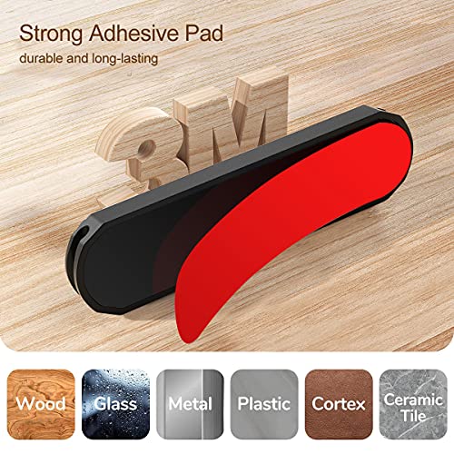 Dracool Magnetic Cable Holder 6 Slots Cable Clips Cable Management Wire Organizer Under Desk Self Adhesive Sticky for USB Cord Wall Nightstand Car Charging Power Office Home Wire Clips - Black