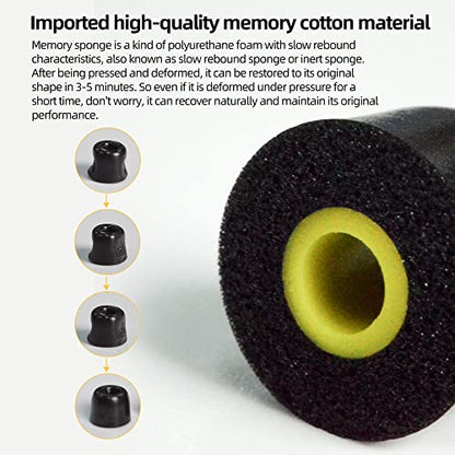 KZ FT01 Memory Foam Ear Tips 6-Pack for IEMs, S/M/L