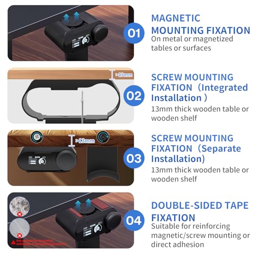 Under Desk Mount for SteelSeries Arctis Nova Pro, Elite and Omni Wireless Gaming Headset, Magnetic Base Station Holder for Arctis Nova Pro Wireless with Headphone Hanger Stand - style: Base Station Mount + Headphone Hanger