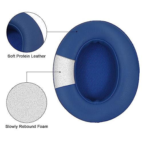 Replacement Ear Pads Cushions Compatible with Beats Studio 3.0/2.0, Headphone Ear Pads with High Density Memory Foam, Soft Leather, Adaptive Beats Noise Cancelling Headphones Replacement Covers - color: Blue