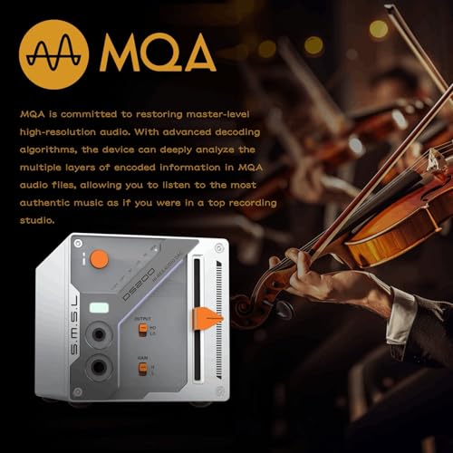 SMSL DS200 USB DAC Headphone Amplifier CS43131 Bluetooth 5.1 | MQA MQA-CD Audio Decoder 4.4mm / 3.5mm Headphone Output USB/Optical/Coaxial Input XMOS XU-316 Mood Light for PC/Home Audio