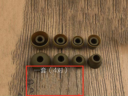 Replacement Silicone Earbuds Ear Tips Eargels Buds Set Compatible with Beats Powerbeats 3 Powerbeats 2 Wireless in-Ear Earphones (4 Pairs/Brown) - color: Brown