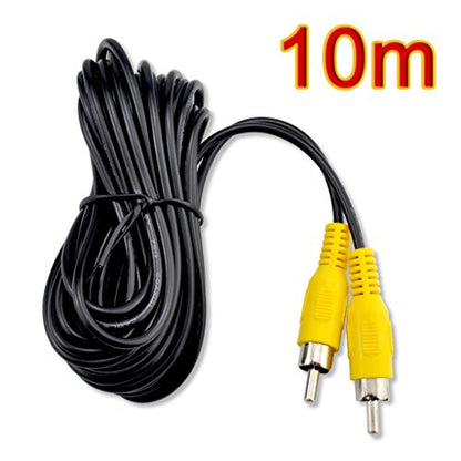 10M/33Feet RCA Video Cable Digital Audio Coaxial Cable with Male to Male Single Plug A/V Extension Cord for Subwoofer Car Rear View Parking Buckup Camera - size: 10M