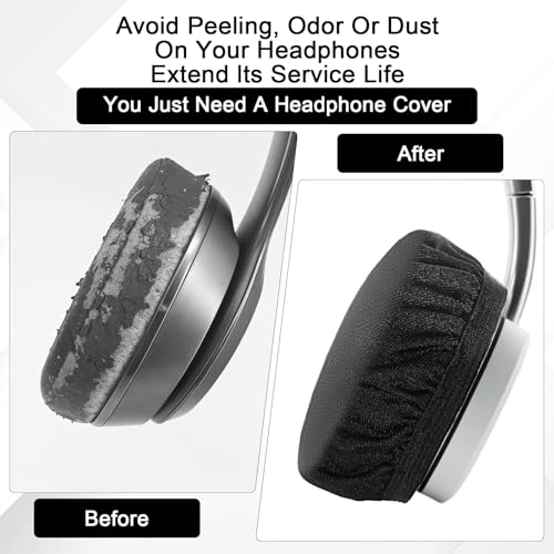 3Pairs Headphone Ear Covers, Sweat Mesh Headphone Cover for Ears, Washable Headphones Earpads, Stretchable Headphones Ear Cover Replacement for Gym Libraries Studying Gaming Aviation Racing