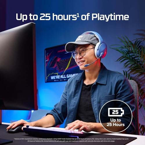 HyperX Cloud Jet – Dual Wireless Gaming Headset, 2.4GHz dongle, Bluetooth 5.3, PC, PS5, Mobile, USB-A – Black - color: Black, size: One Size, style: Wireless