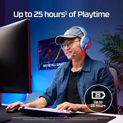 HyperX Cloud Jet – Dual Wireless Gaming Headset, 2.4GHz dongle, Bluetooth 5.3, PC, PS5, Mobile, USB-A – Black - color: Black, size: One Size, style: Wireless