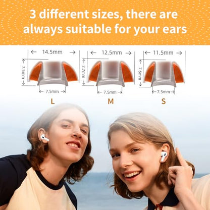 Memory Foam Ear Tips for AirPods Pro and AirPods Pro 2 Silicone Shield 3 Pairs Replacement Tips (Grey, Large)