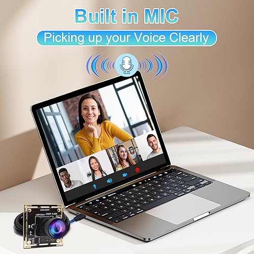 ELP H.264 1080P USB Camera Module with Microphone Wide Angle Fisheye Webcam | 170degree FHD PC Camera for Computer, UVC USB2.0 Lightburn Camera for Laser, Home Security, Embedded Machine Vision, Robotics - size: 170degree lens