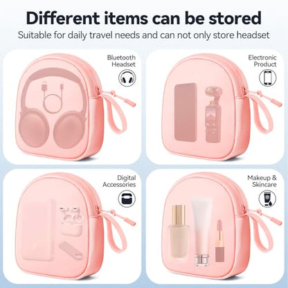 Inesore Soft Headphone Case Headset Carrying Storage Bag Pouch, Pink - color: C-Pink