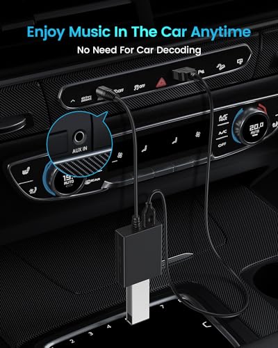 ANDTOBO USB to Aux Audio Adapter, 3.5mm Male to USB Female Adapter for Playing Music with Flash Drive in Car