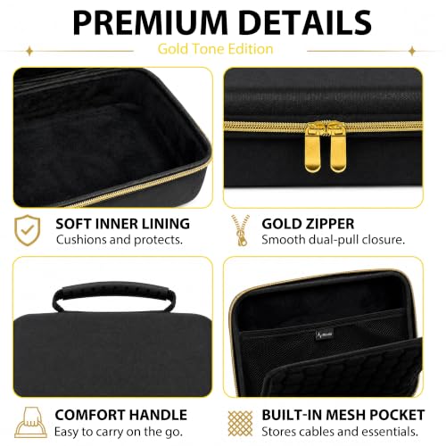 Musiin Audio Interface Compatible with SSL1,UA Volt 276(Gold Tone Edition) | Custom Shape Fit Refined Gold Style Soft Cushioning Material Organized Layout Ready For Travel