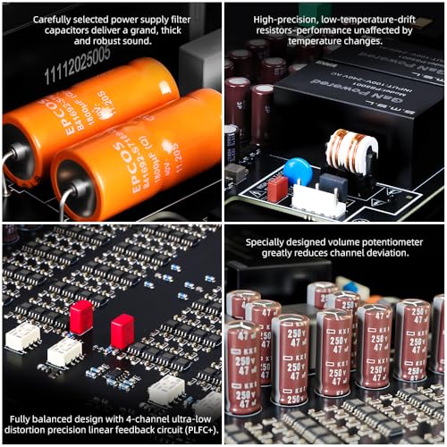SMSL V.M.V P2 MK2 (Upgraded) Hi-Res Headphone Amplifier,Full Balanced, 99-piece Op-Amp Parallel Matrix, SNR 135dB, THD+N 0.00006%, Hi-End Preamp High Output Power 16Ω/14W, 32Ω/8W, with USB Port