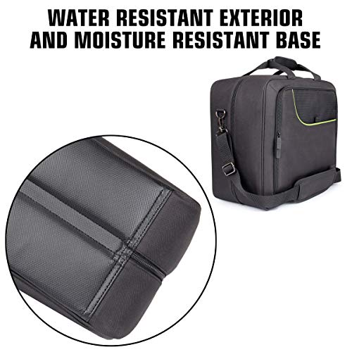 USA Gear DJ Mixer Travel Travel Bag Fits Yamaha MG10XU, MG06X, Mackie Mix8 8-Channel, Behringer Xenyx Q502USB, Adapters, Headphones, Laptops - Customer Interior, Water Resistant Exterior (Green) - color: Green