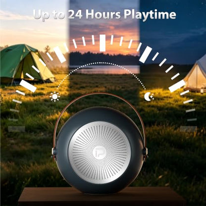 Passau 30W Portable Bluetooth Speaker with Deep Bass, Handle, 24H Play - color: Cyan