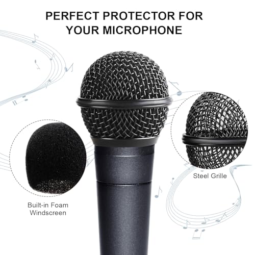 1 PCS Microphone Head Replace, Steel Mesh Mic Grille Heads, Grille Mic Ball Replacement with Inner Foam, Fits for SM58 (Silver, 1 pcs) - color: Silver, size: 1 pcs