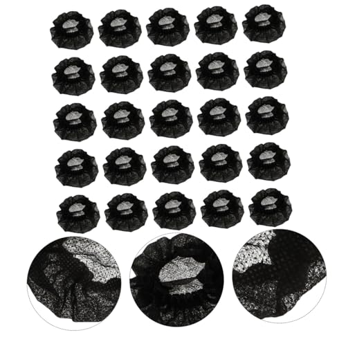 200 Pcs Disposable Microphone Protective Cover Dark Nonwoven - color: Black