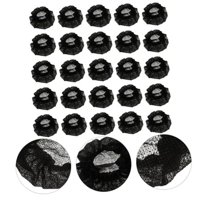 200 Pcs Disposable Microphone Protective Cover Dark Nonwoven - color: Black