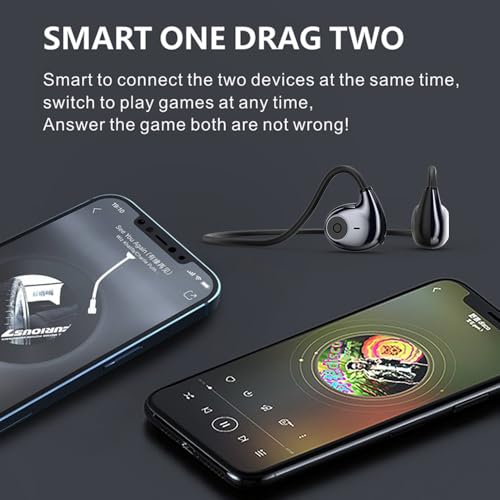 Open Ear Earbuds Air Conduction Headset Wireless Bluetooth Sport Headphones with Mic Earphone Lightweight Painless Wearing Sweatproof Earpiece Stereo Earphone for Running Hiking Bicycling-Black - color: Air Conduction Headphone F805 Black